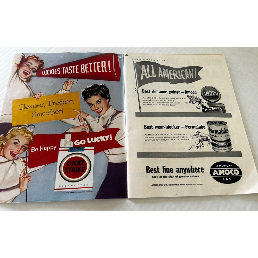 1953 Texas Christian Penn State Football Program‎ 10/24/1953 Vintage 35 Cents - Picture 2 of 6